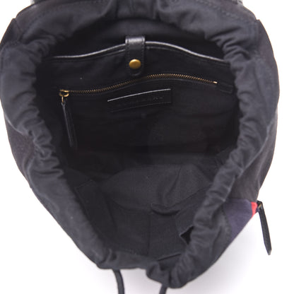 Burberry Overdyed Canvas Mega Check Drifton Backpack Black 5 of 10