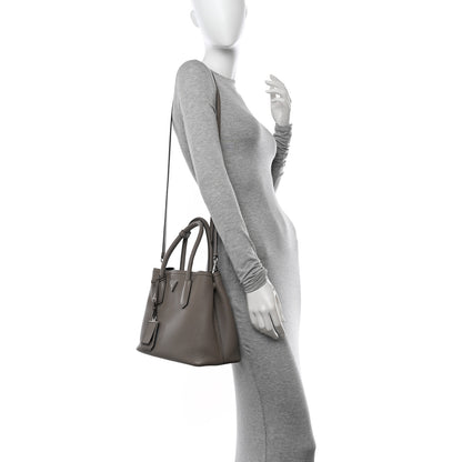 Prada Vitello Daino Small Double Bag Argilla Black 2 of 12