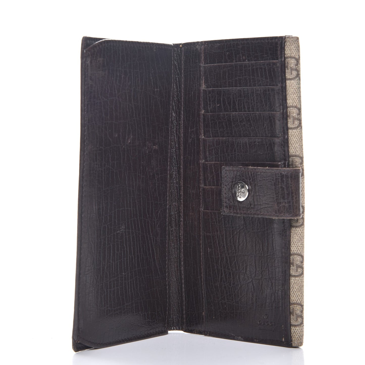 GG Plus Monogram Ladies GG Continental Wallet Beige Ebony Cocoa