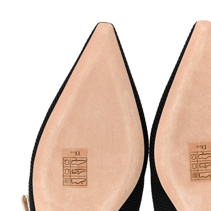 Christian Dior Technical Canvas Ribbon J'Adior Slingback Ballet Flats 40 Black 11 of 28