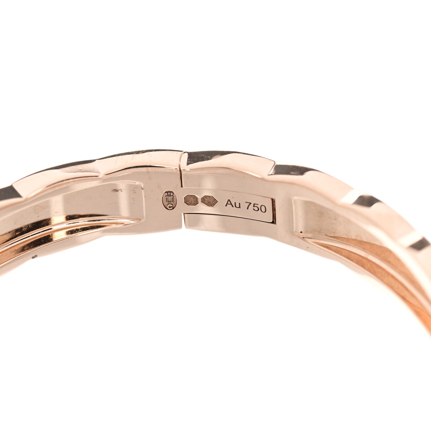Chanel 18K Beige Gold Coco Crush Bangle Bracelet XS 4 of 5