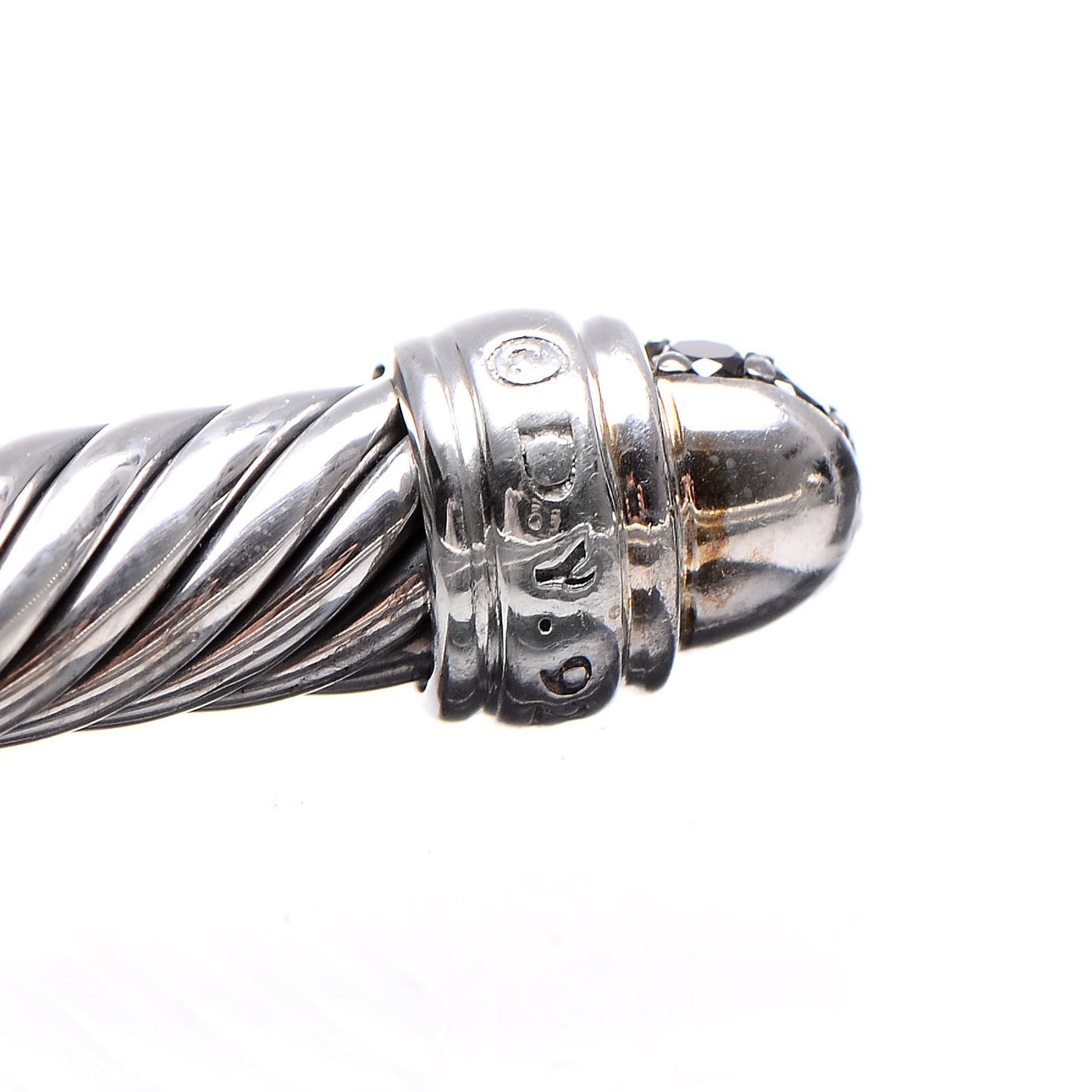 Sterling Silver Black Diamond 5mm Cable Classics Bracelet