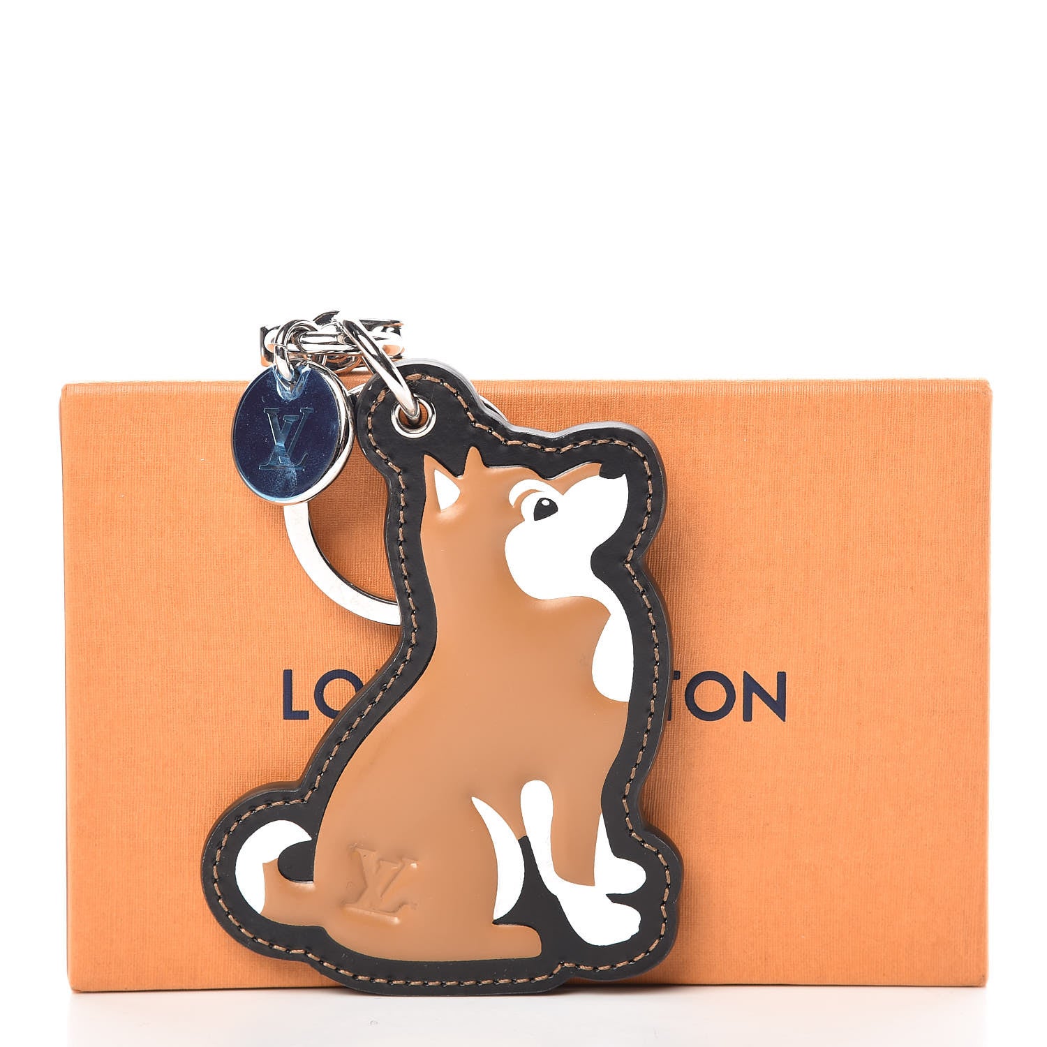 Louis Vuitton Calfskin Dog Bag Charm Key Holder 6 of 6