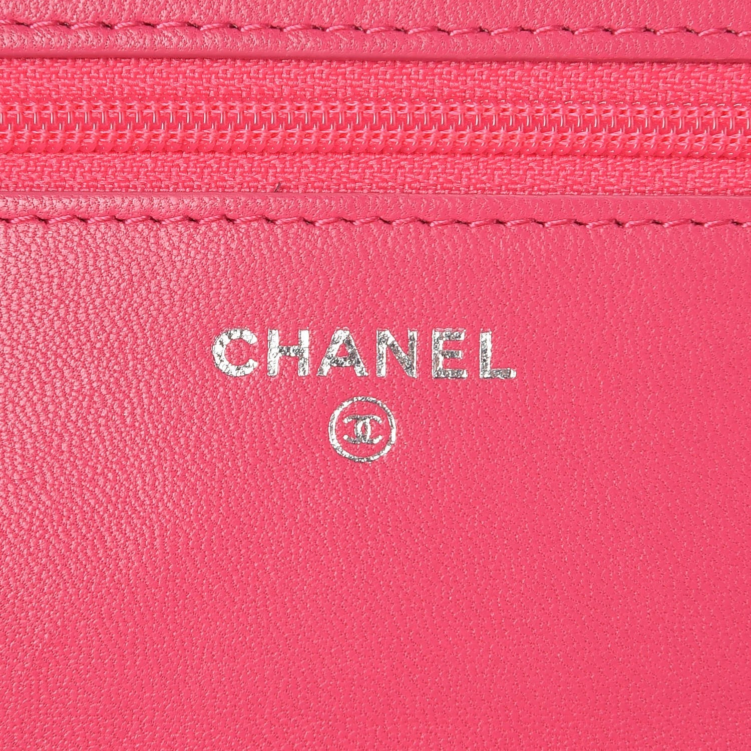 Chanel Lambskin Quilted Wallet On Chain WOC Pink 6 of 9