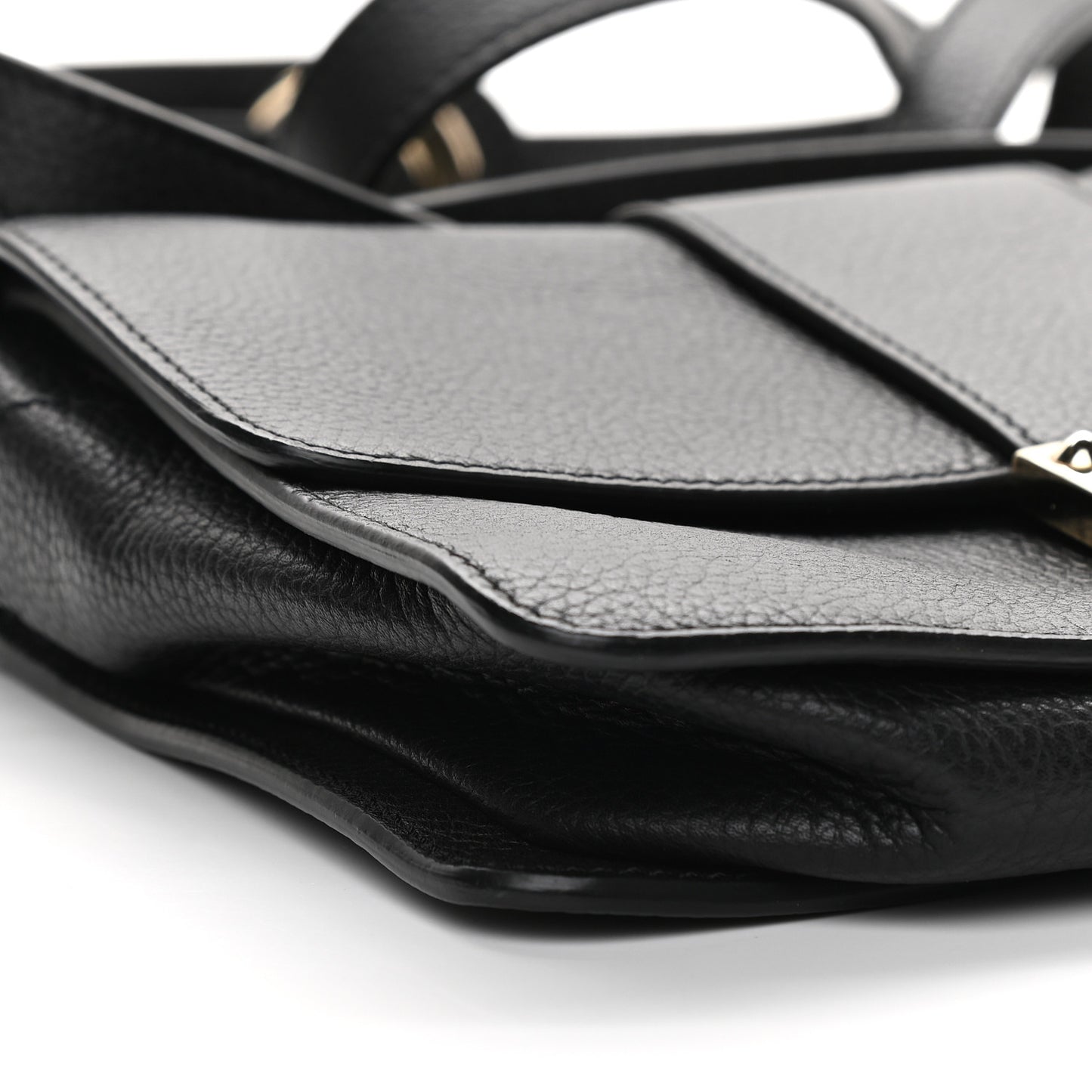 Grainy Pebbled Rebel Crossbody Bag Black