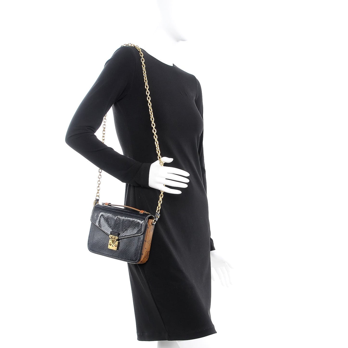 Shiny Epi Reverse Monogram Pochette Metis Mini Marine