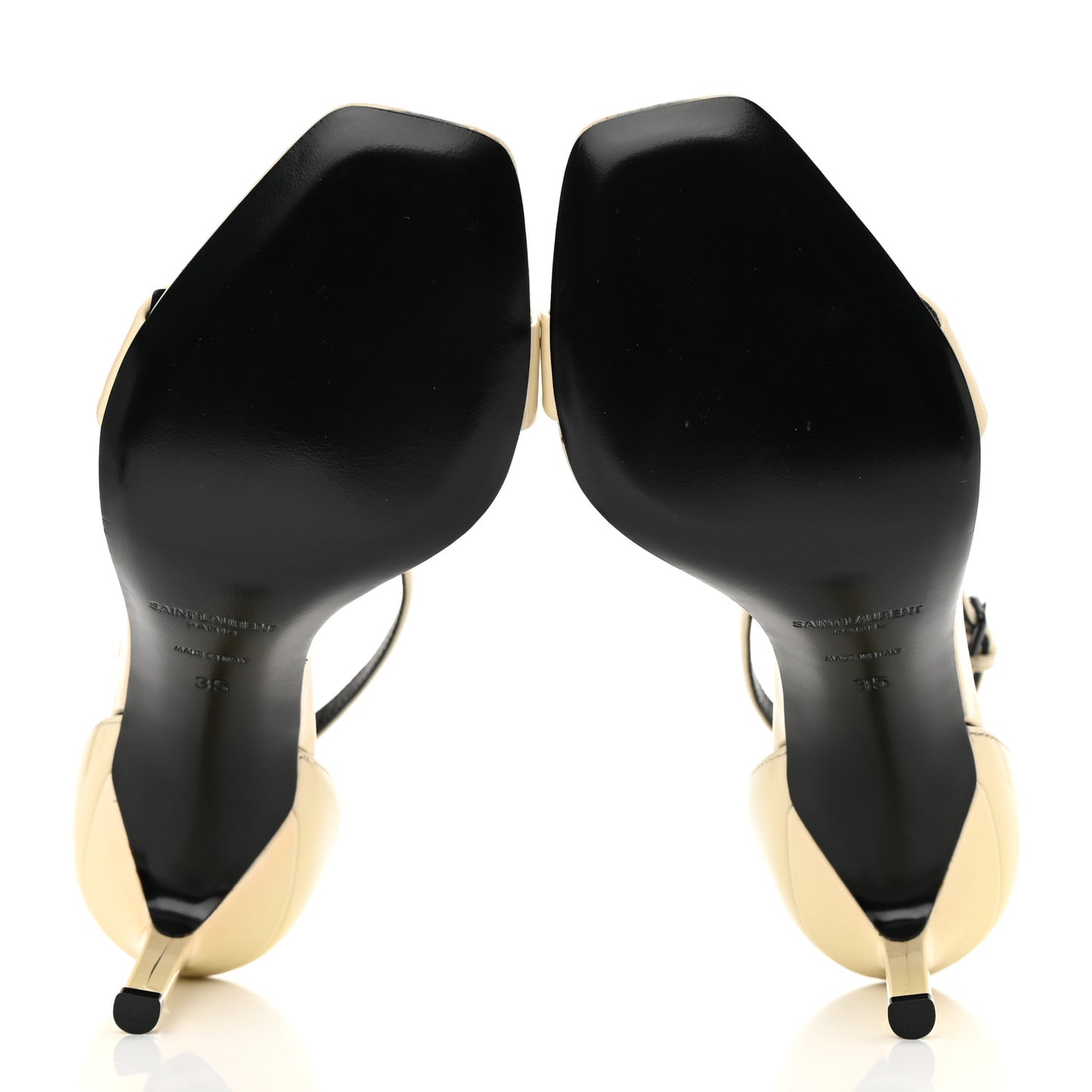 Patent Calfskin Amber 85 Ankle Strap Sandals 35 Neutro