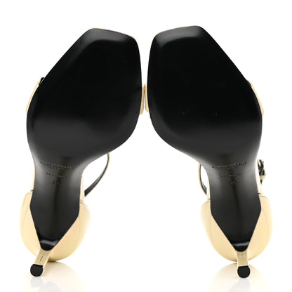Saint Laurent Patent Calfskin Amber 85 Ankle Strap Sandals 35 Neutro 5 of 8
