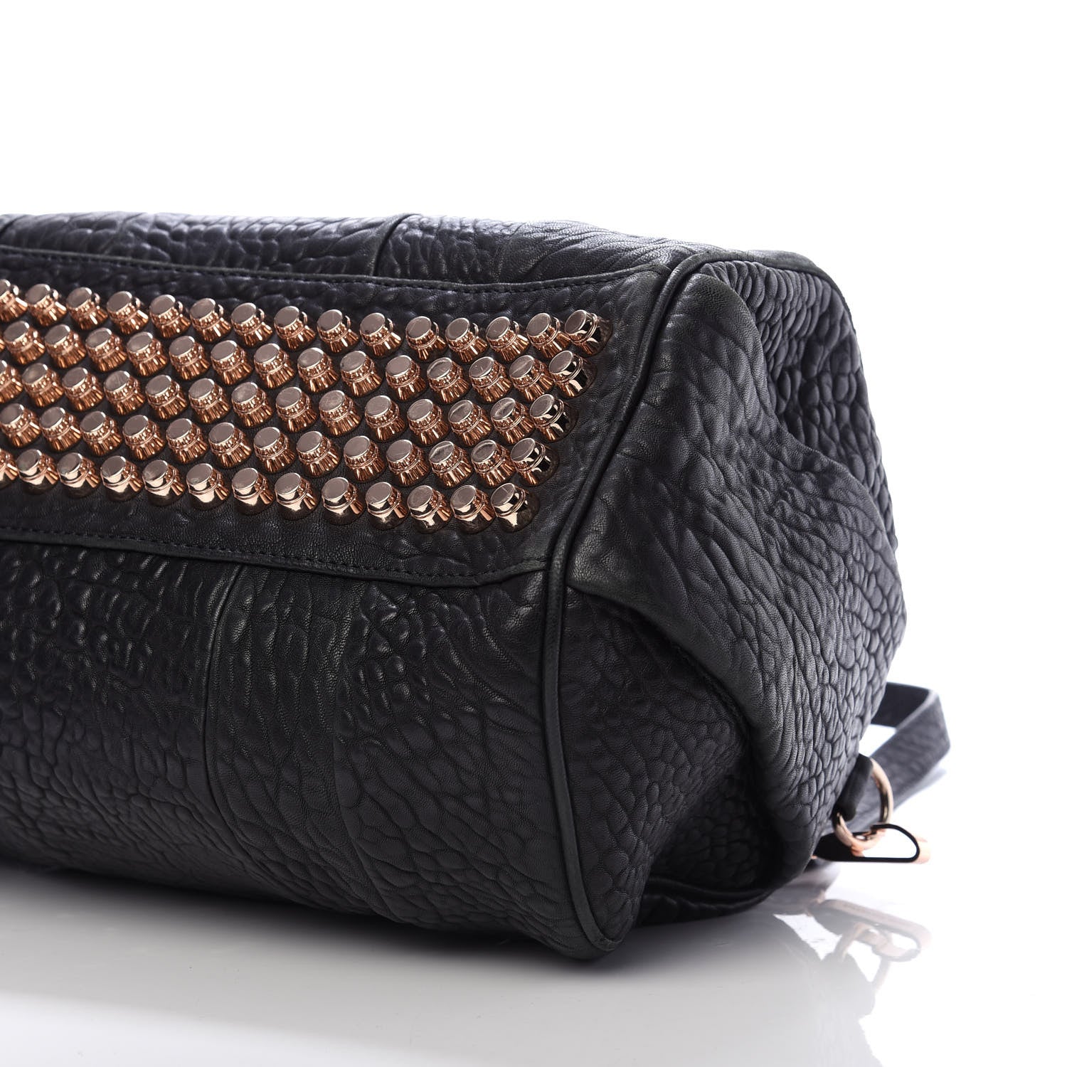 Alexander Wang Pebbled Lambskin Rocco Black Rose Gold Hardware 7 of 9
