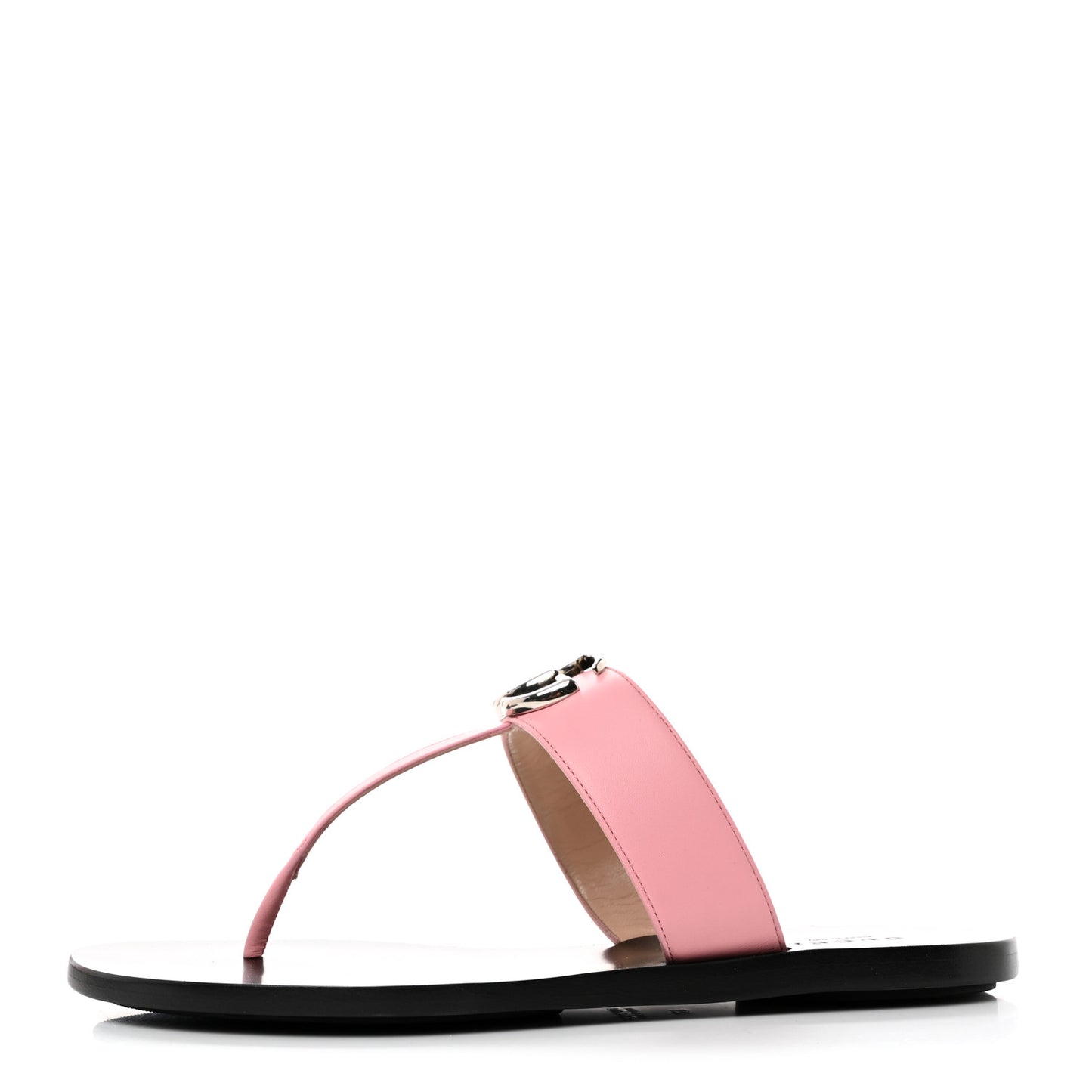 Calfskin GG Marmont Thong Sandals 37 Wild Rose