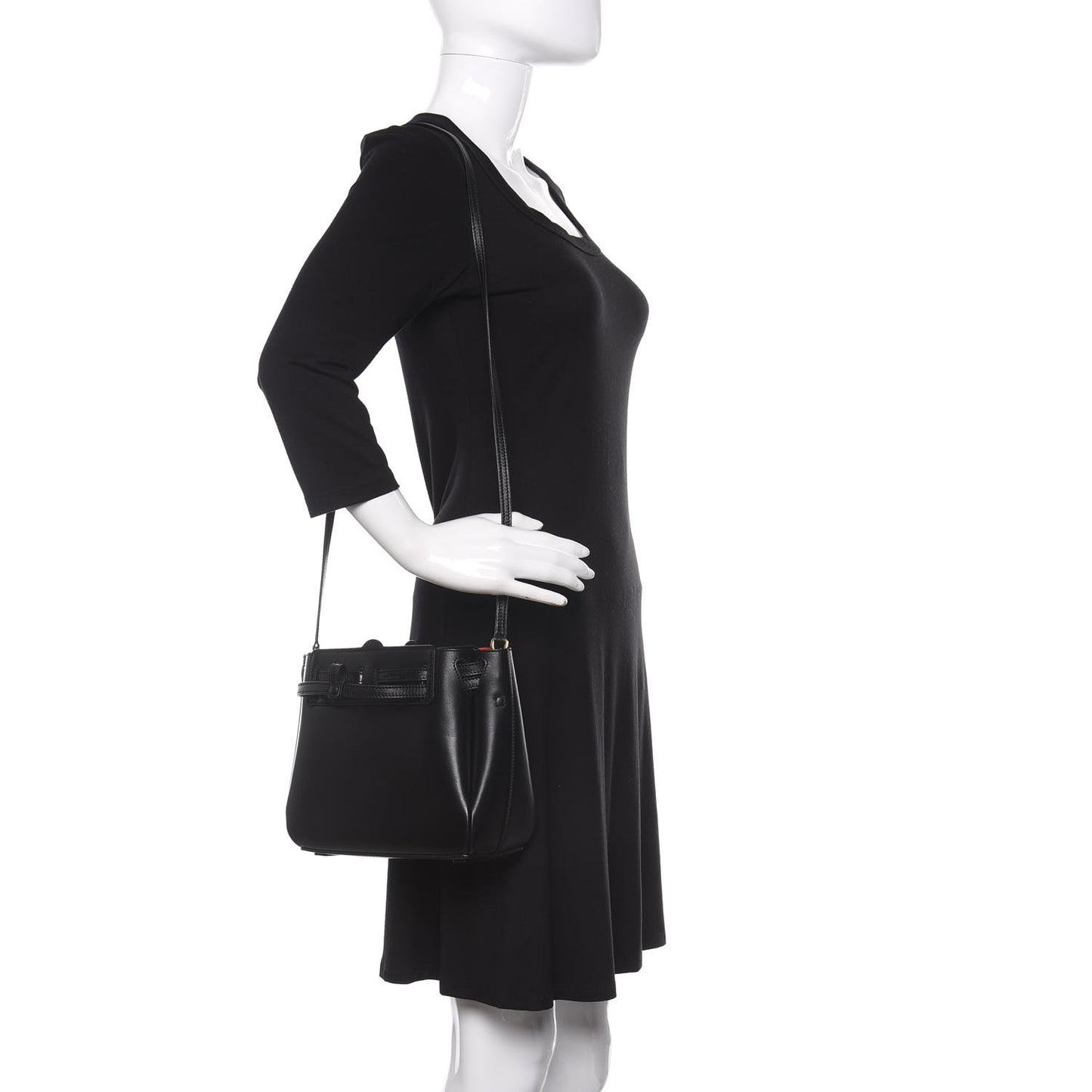 Boxcalf Mini Lazo Tote Black