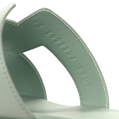 Hermes Calfskin Oran Sandals 40 Vert D'eau 10 of 10