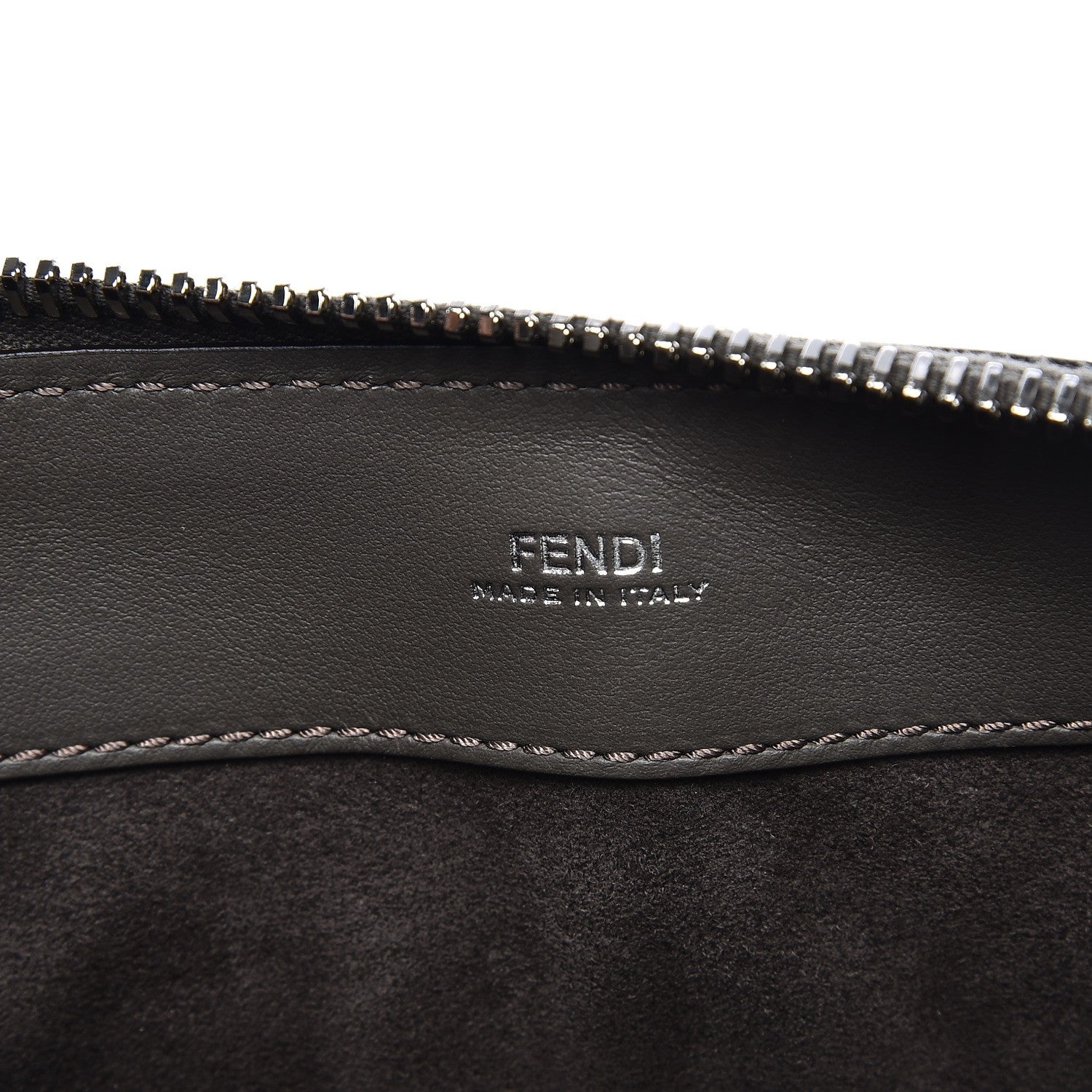 Fendi Vitello Baltico Dolce Shiny Nappa Lace Up DotCom Satchel Carbone Menta 7 of 11