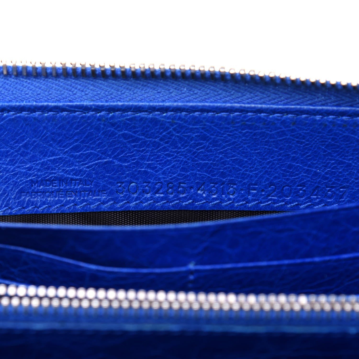 Balenciaga Agneau Giant 12 Silver Hardware Continental Zip Around Wallet Bleu Lazuli 7 of 9