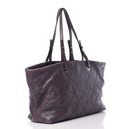 Chanel Glazed Calfskin Large On The Road Tote Purple 3 of 11