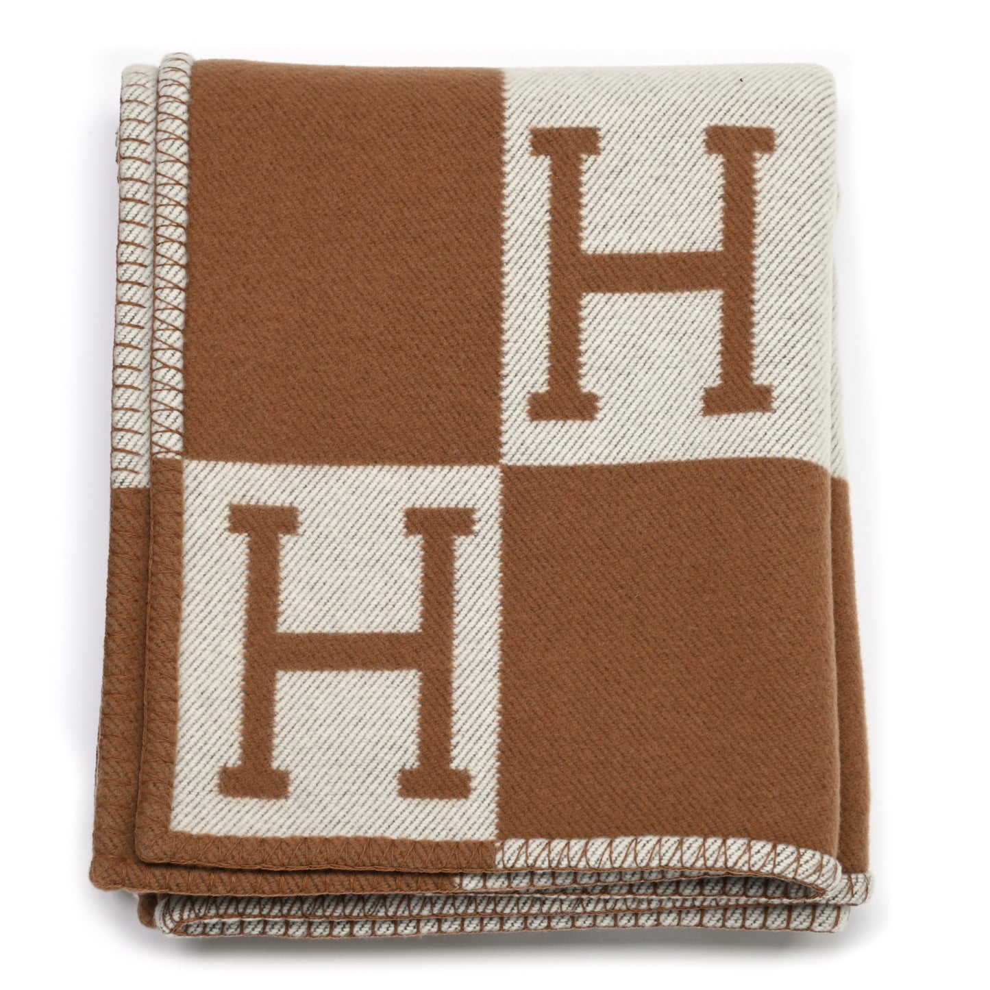 Wool Cashmere Avalon Blanket Ecru Camel