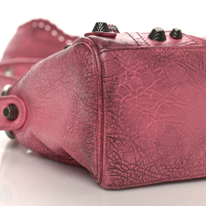 Balenciaga Agneau Arena Dirty Effect Mini Le Cagole Duffle Crossbody Bag Sweet Pink 9 of 10