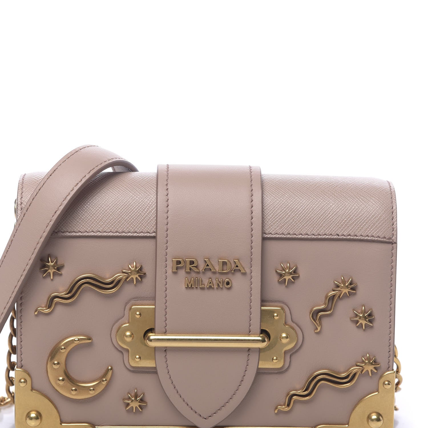Prada City Calf Saffiano Astrology Cahier Bag Cipria 9 of 9