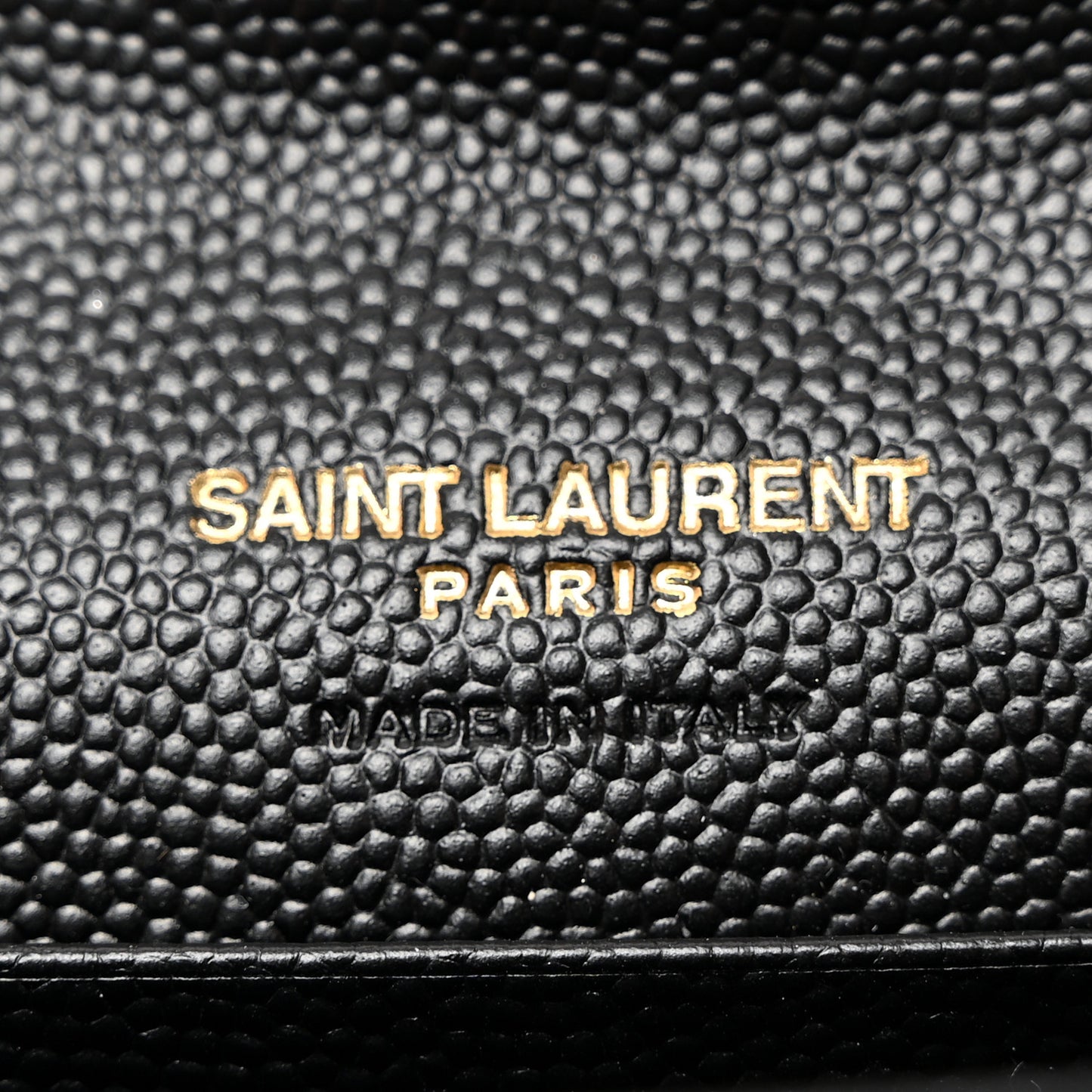 Grain De Poudre Matelasse Chevron Small Monogram Envelope Wallet Black