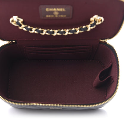 Chanel Lambskin Quilted Small Vanity Case With Chain Black 5 of 11