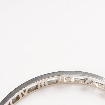 Tiffany Sterling Silver Narrow Atlas Open Bangle Bracelet 6 of 7