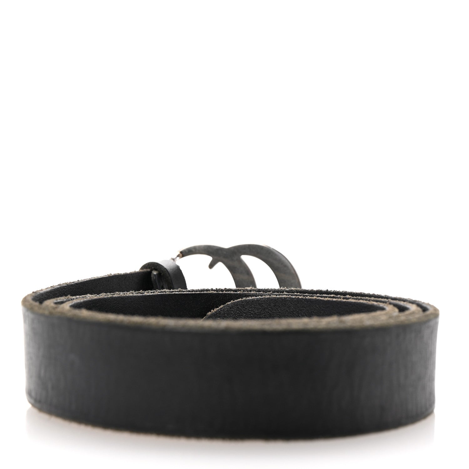 Gucci Faded Calfskin Double G 30mm Belt 95 38 Black 3 of 5