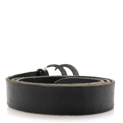 Gucci Faded Calfskin Double G 30mm Belt 95 38 Black 3 of 5