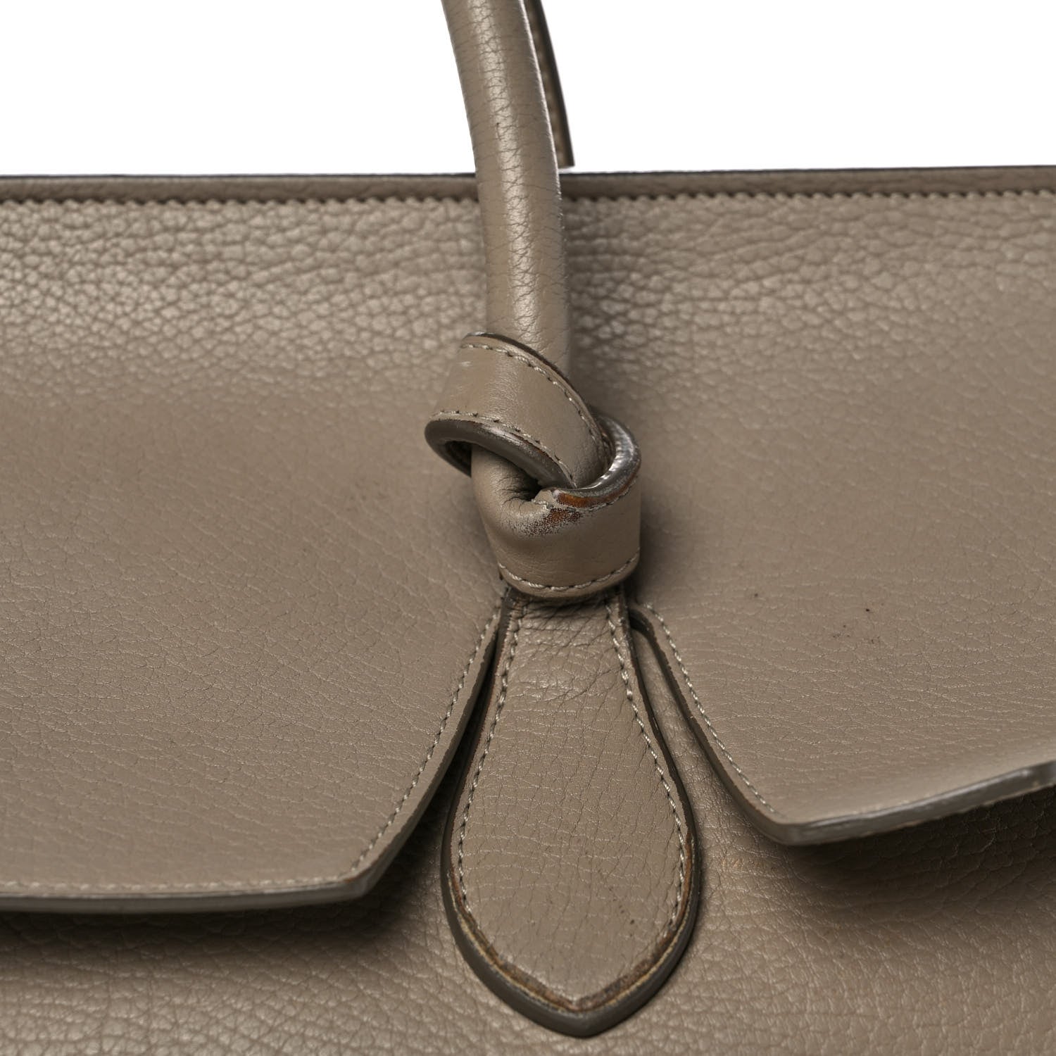 Celine Crisped Calfskin Medium Tie Knot Tote Taupe 19 of 24