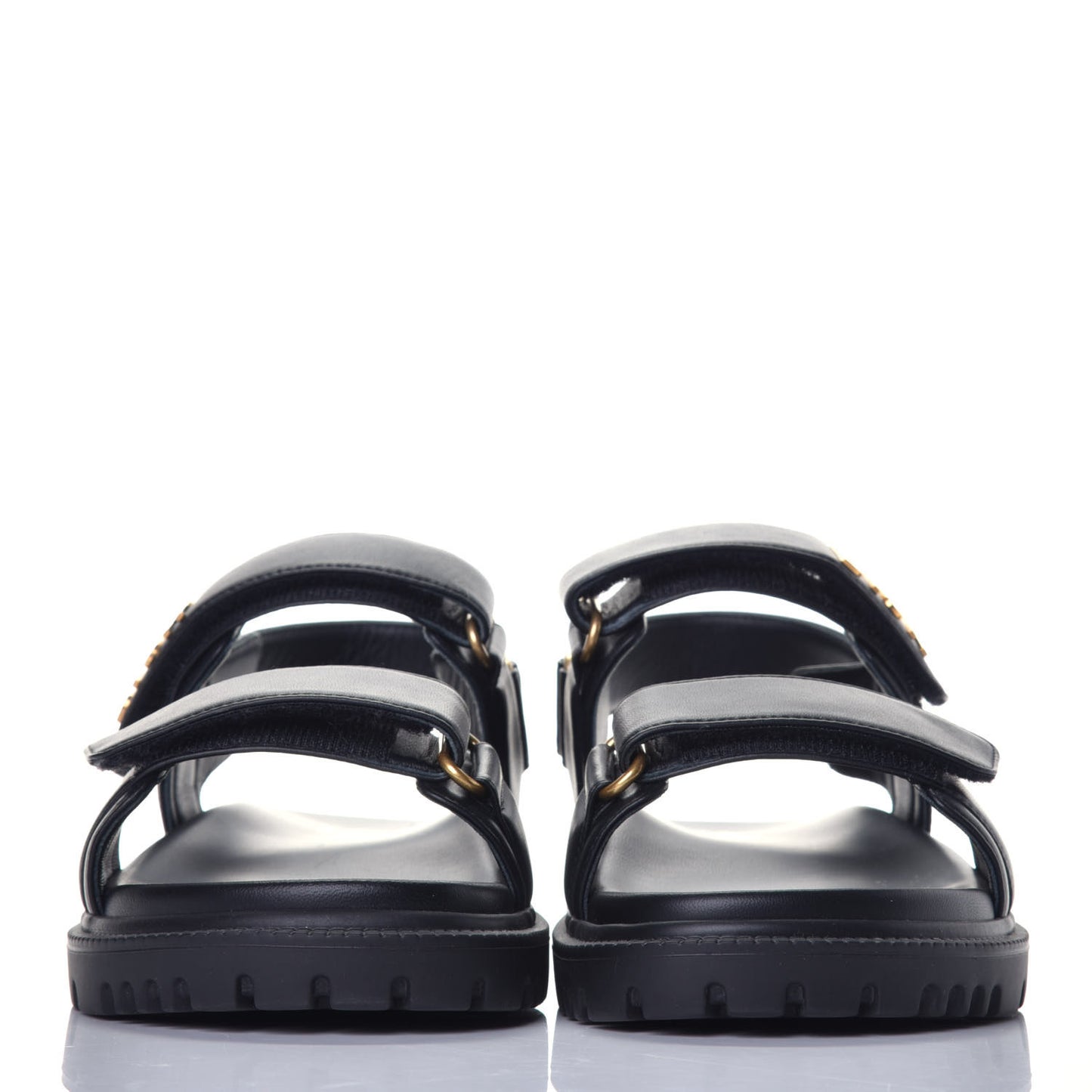 Lambskin Dioract 10mm Sandals 37.5 Black