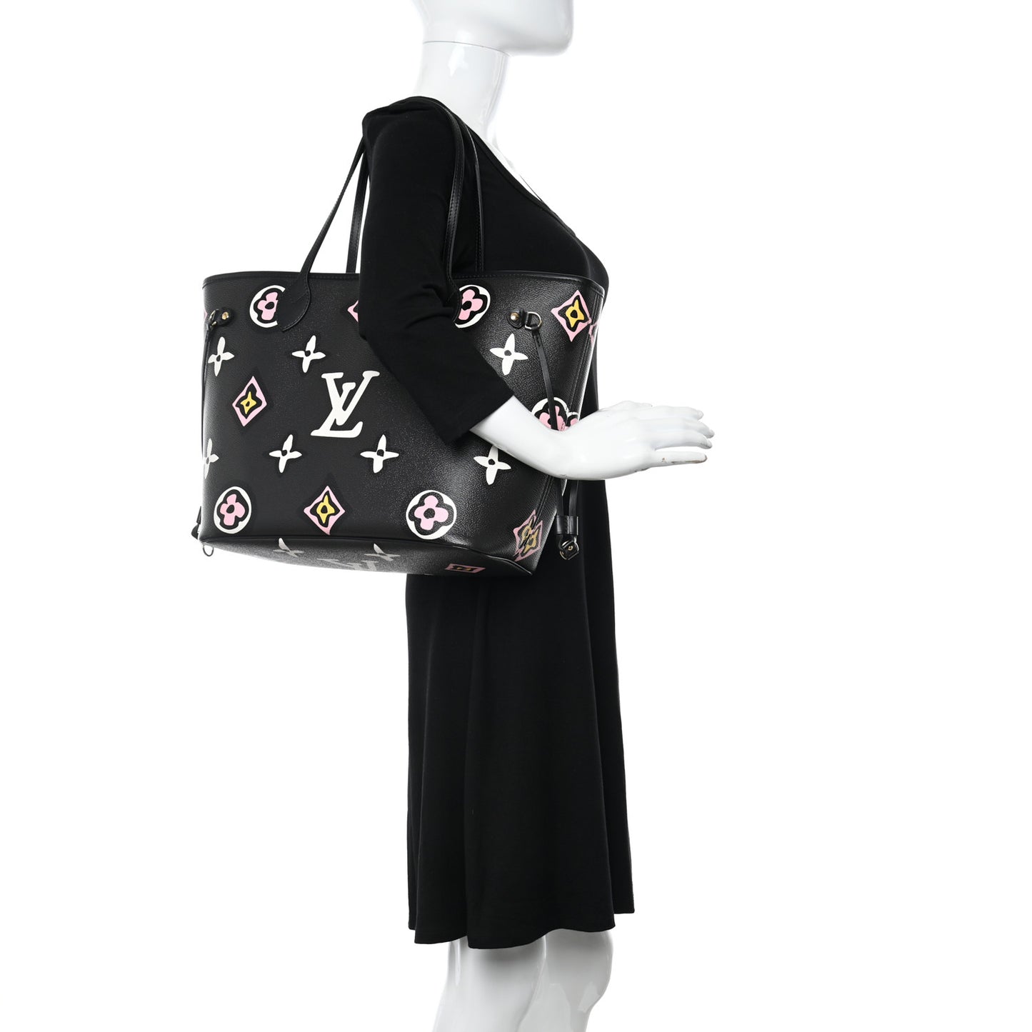 Monogram Giant Wild at Heart Neverfull MM Black