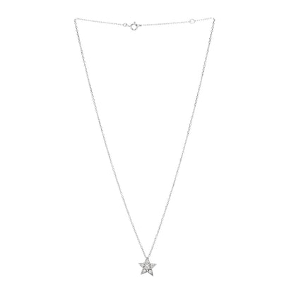 Chanel 18K White Gold Diamond Small Comete Geode Pendant Necklace 3 of 5