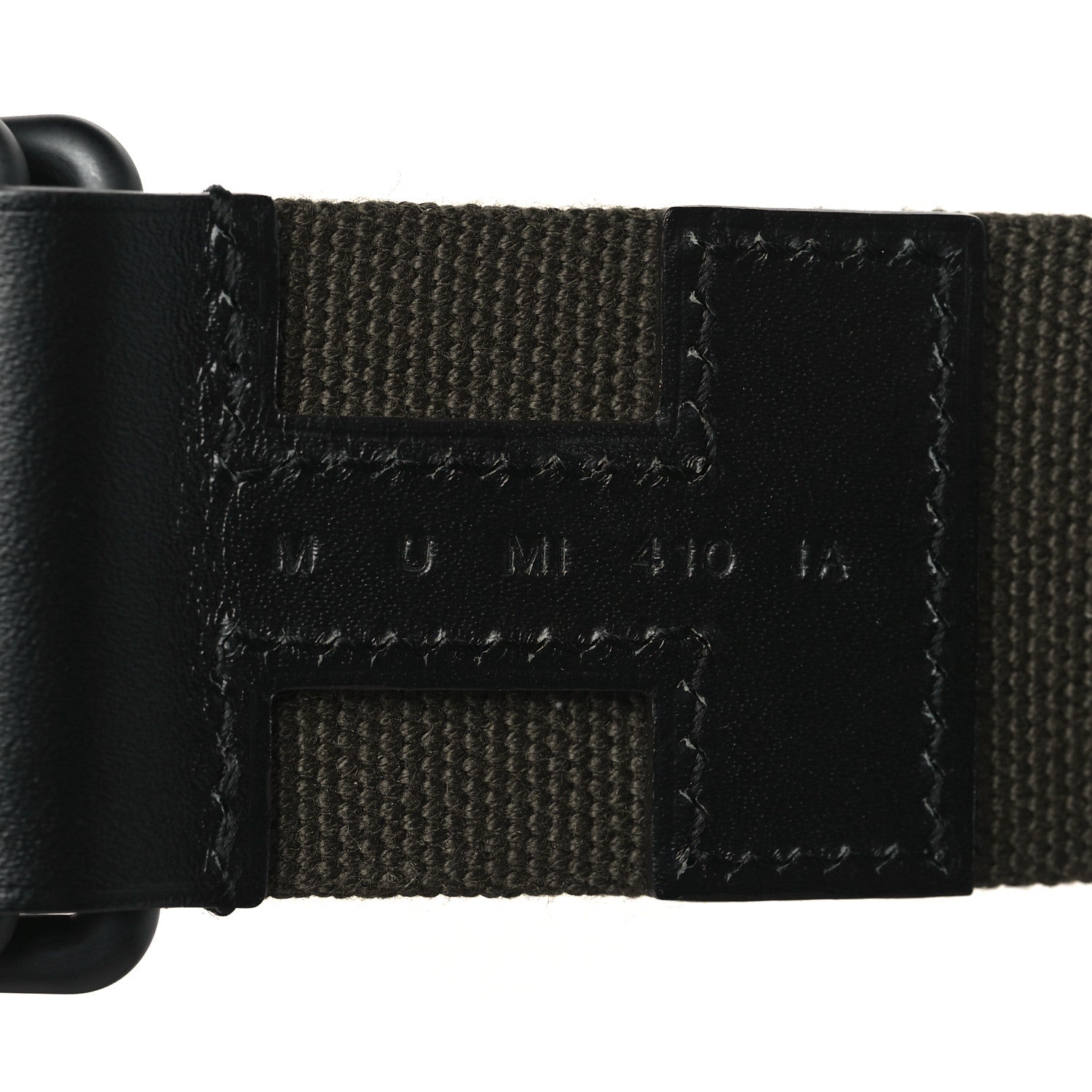 Hermes Canvas Strap Tethys 30 Belt Black Titanium L Khaki So Black 5 of 6