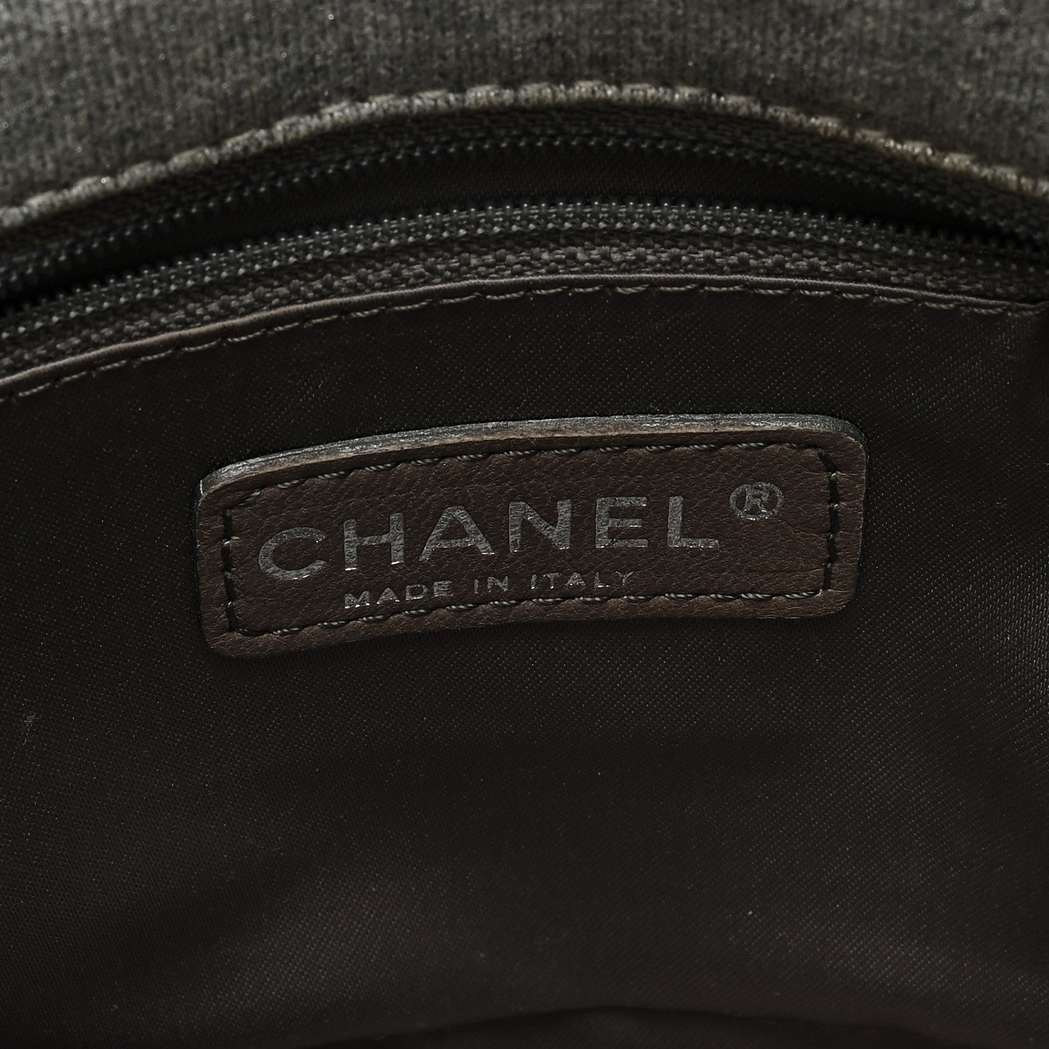 Chanel Metallic Jersey Quilted Medium Single Flap Grey 6 of 10