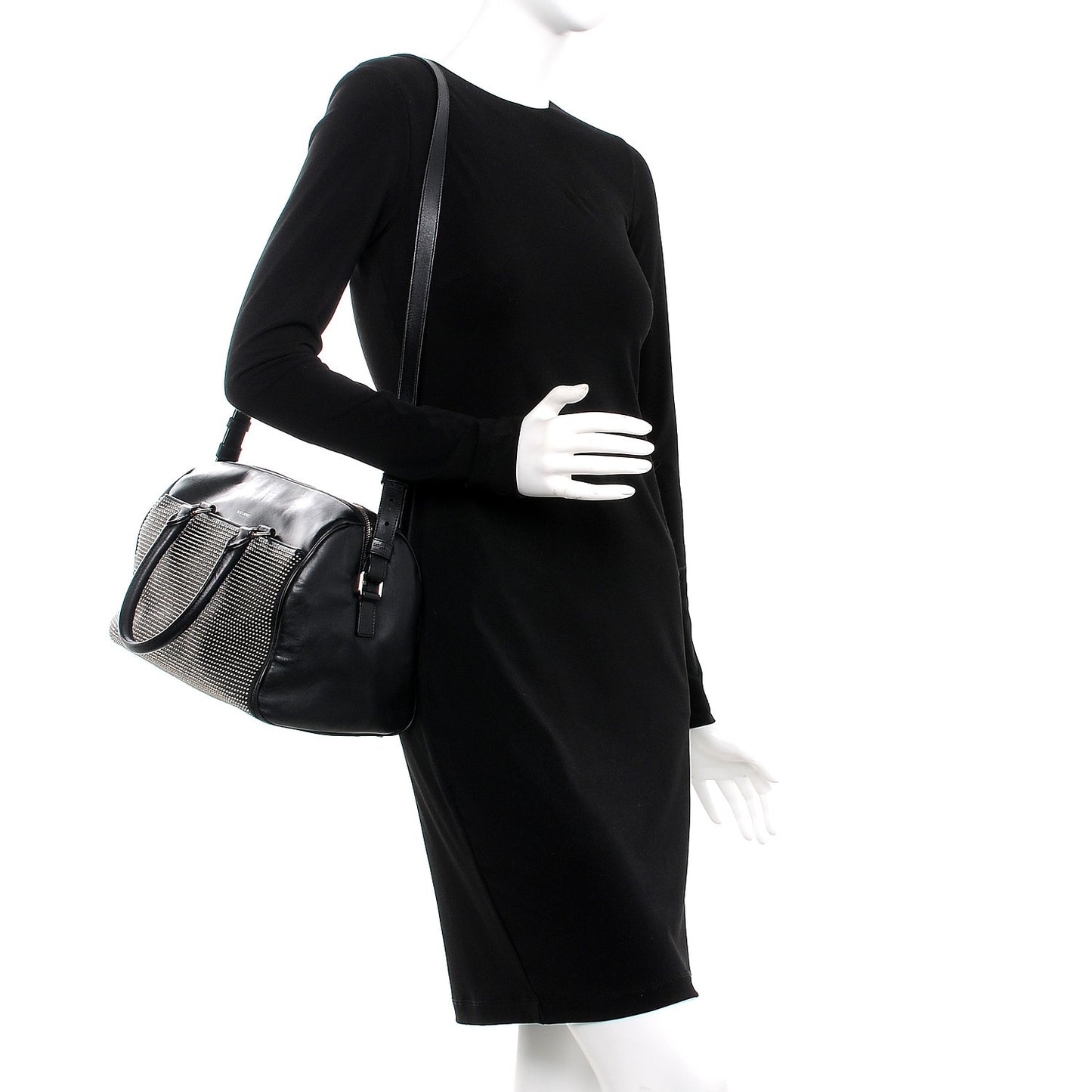Calfskin Studded Classic Duffle 6 Black