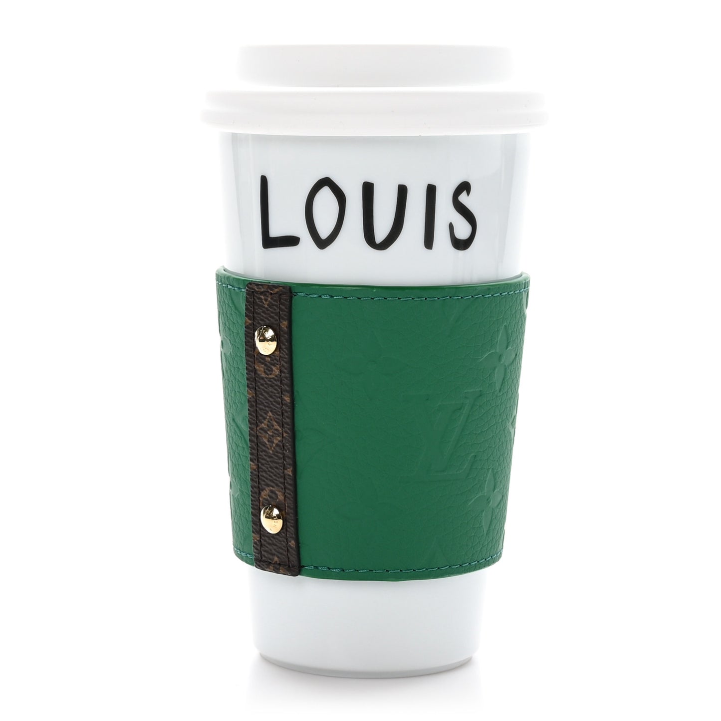 Porcelain Taurillon Louis Cup Green