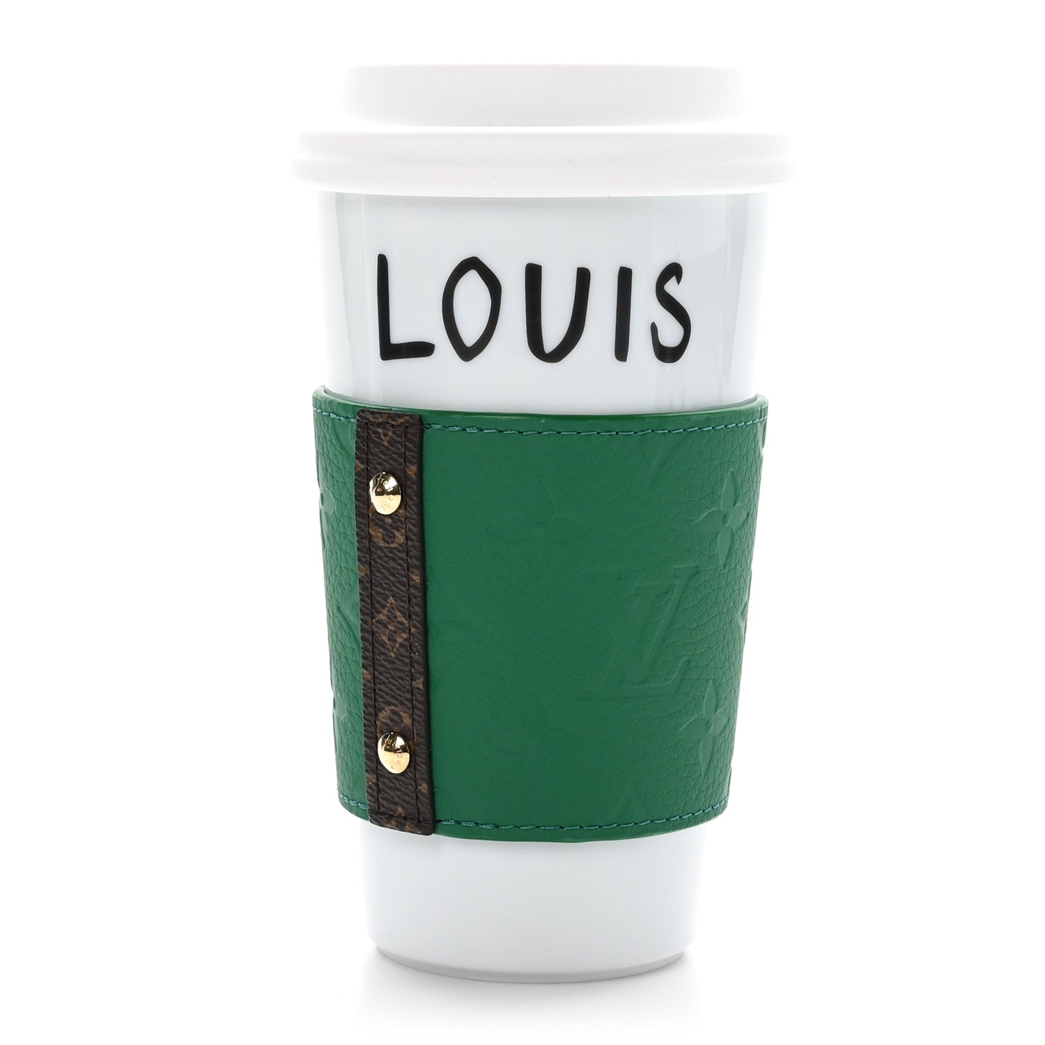 Louis Vuitton Porcelain Taurillon Louis Cup Green 1 of 10