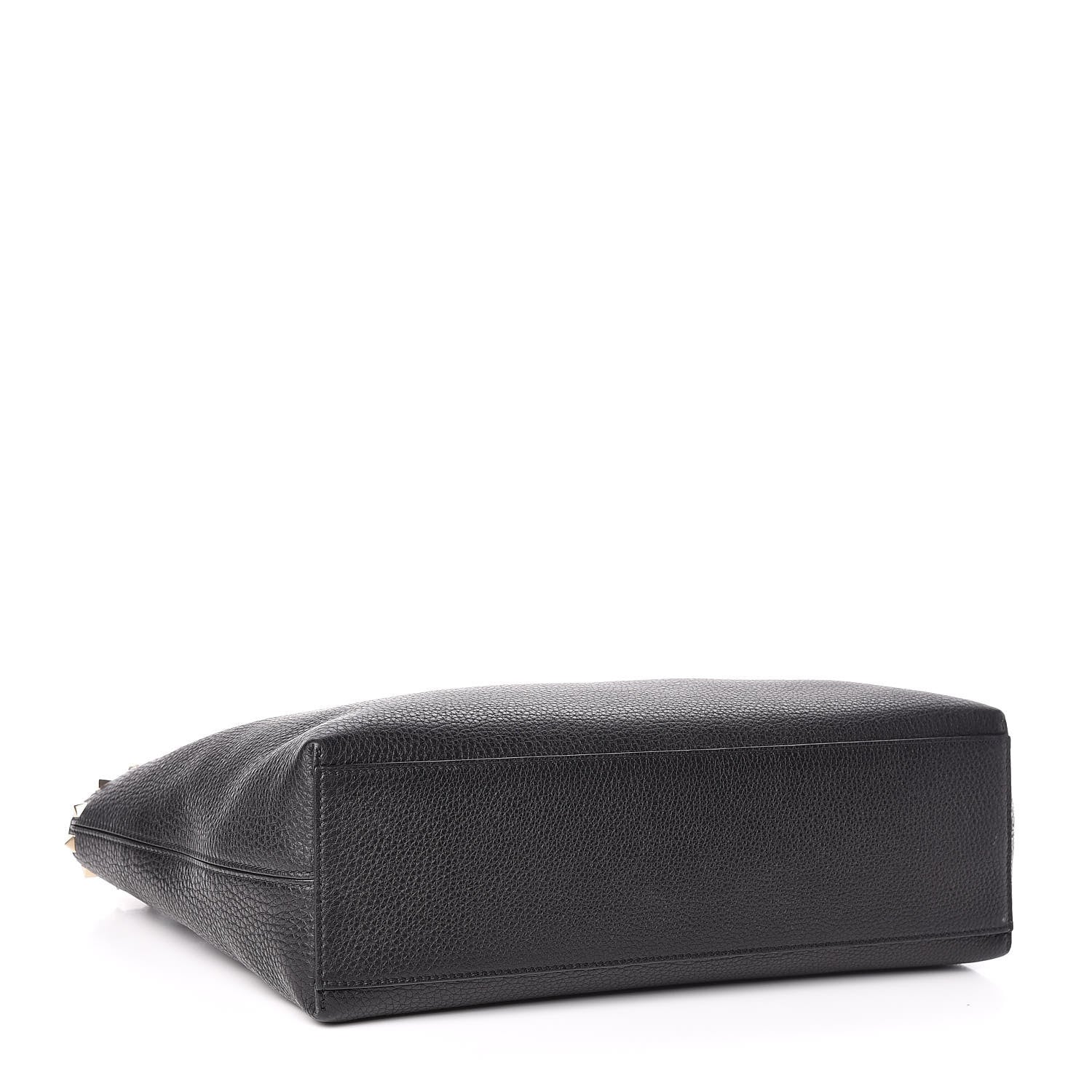 Valentino Garavani Grained Calfskin Small Rockstud Shoulder Tote Black 4 of 9