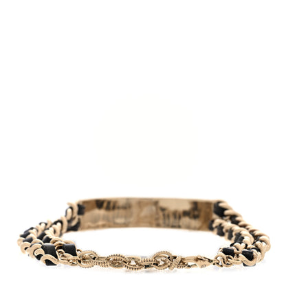 Chanel Crystal Lambskin CC Logo Choker Gold Black 3 of 5