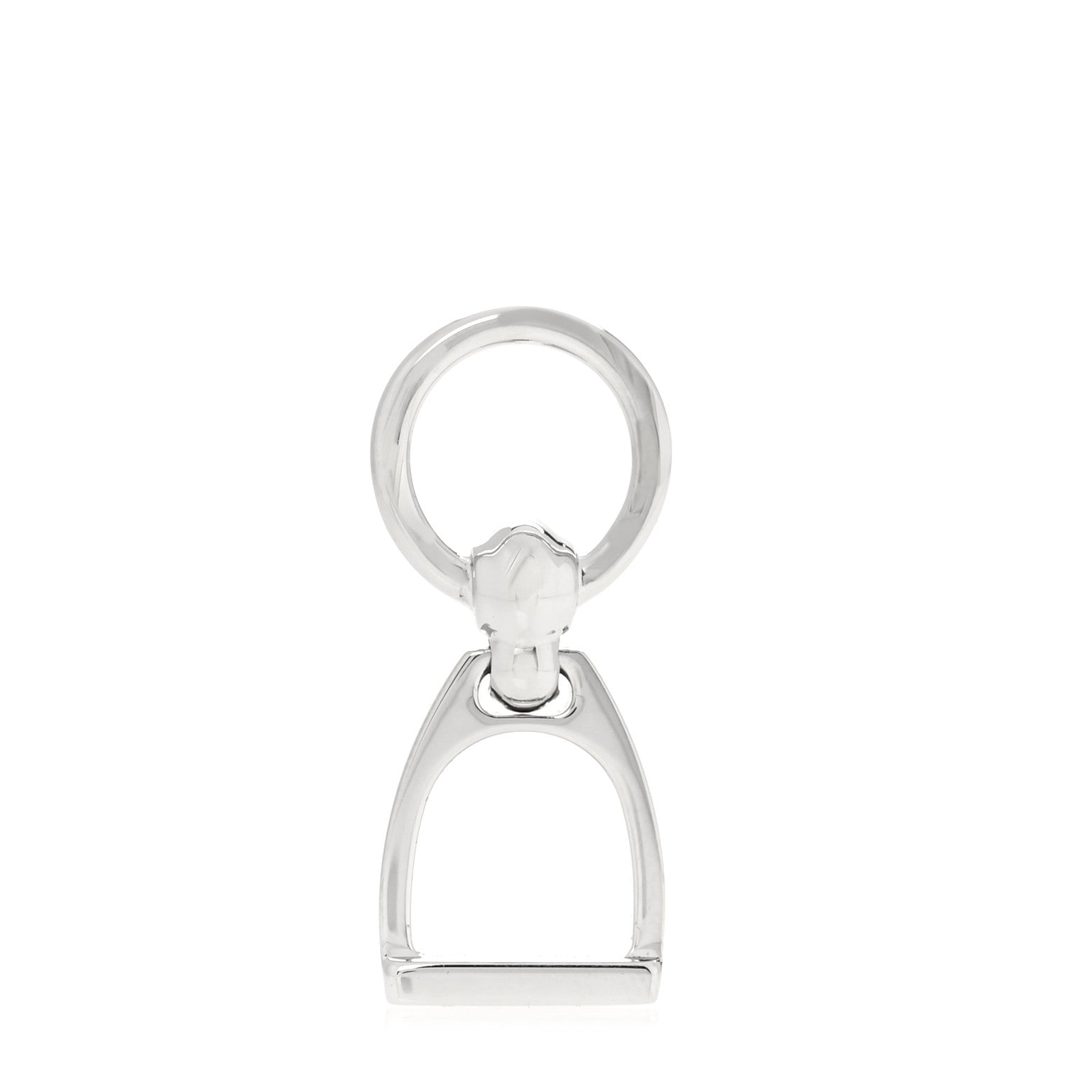 Hermes Palladium Etrier Charm Scarf Ring 1 of 3
