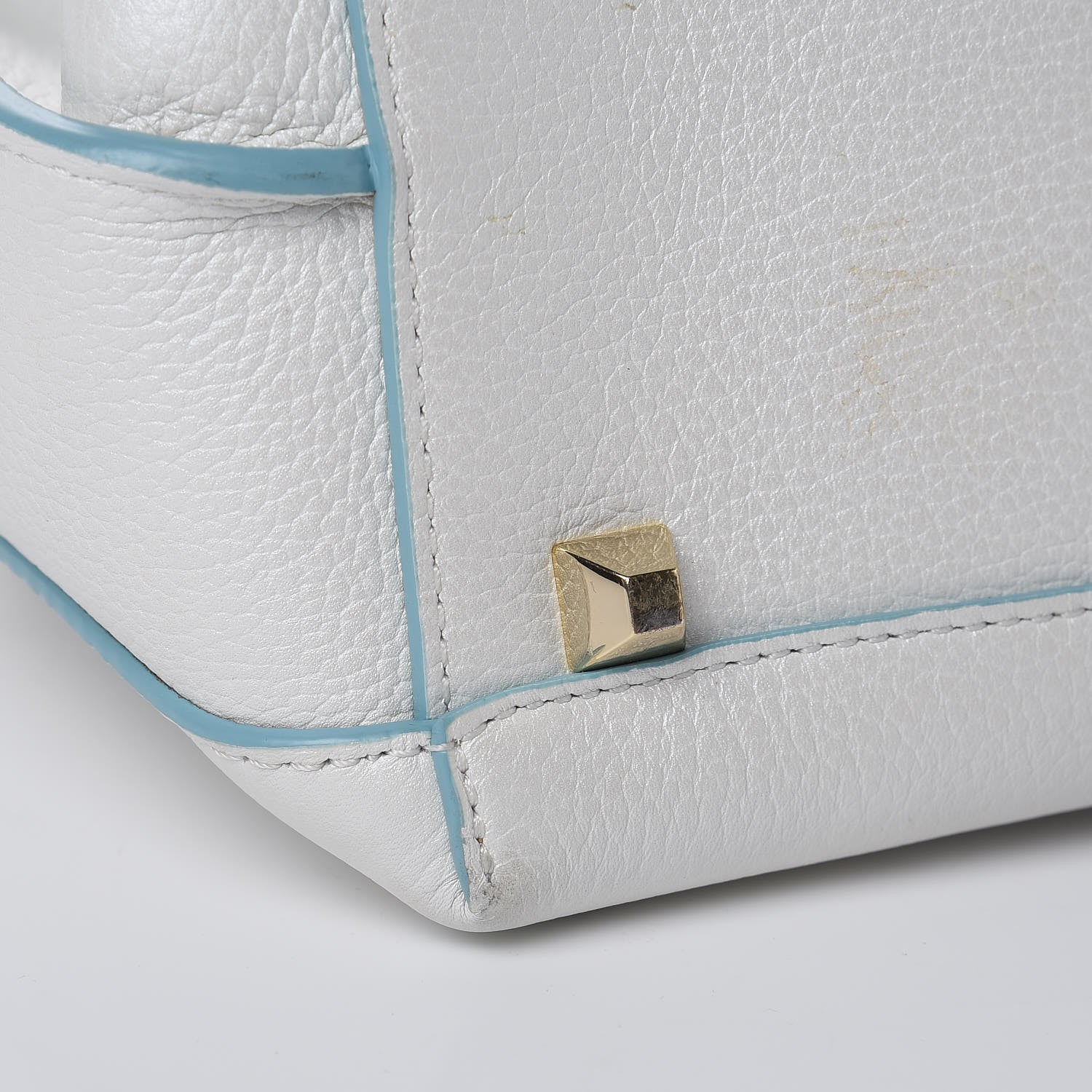 MCM Grained Calfskin Large Milla Convertible Backpack White 12 of 17