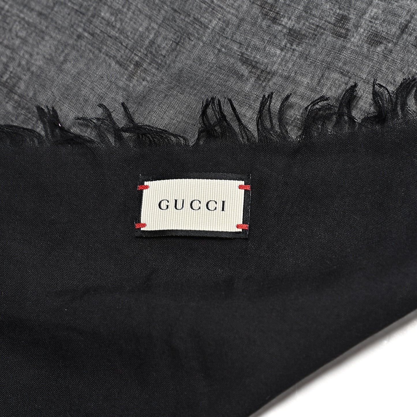 Modal Silk Logo Square Scarf Black