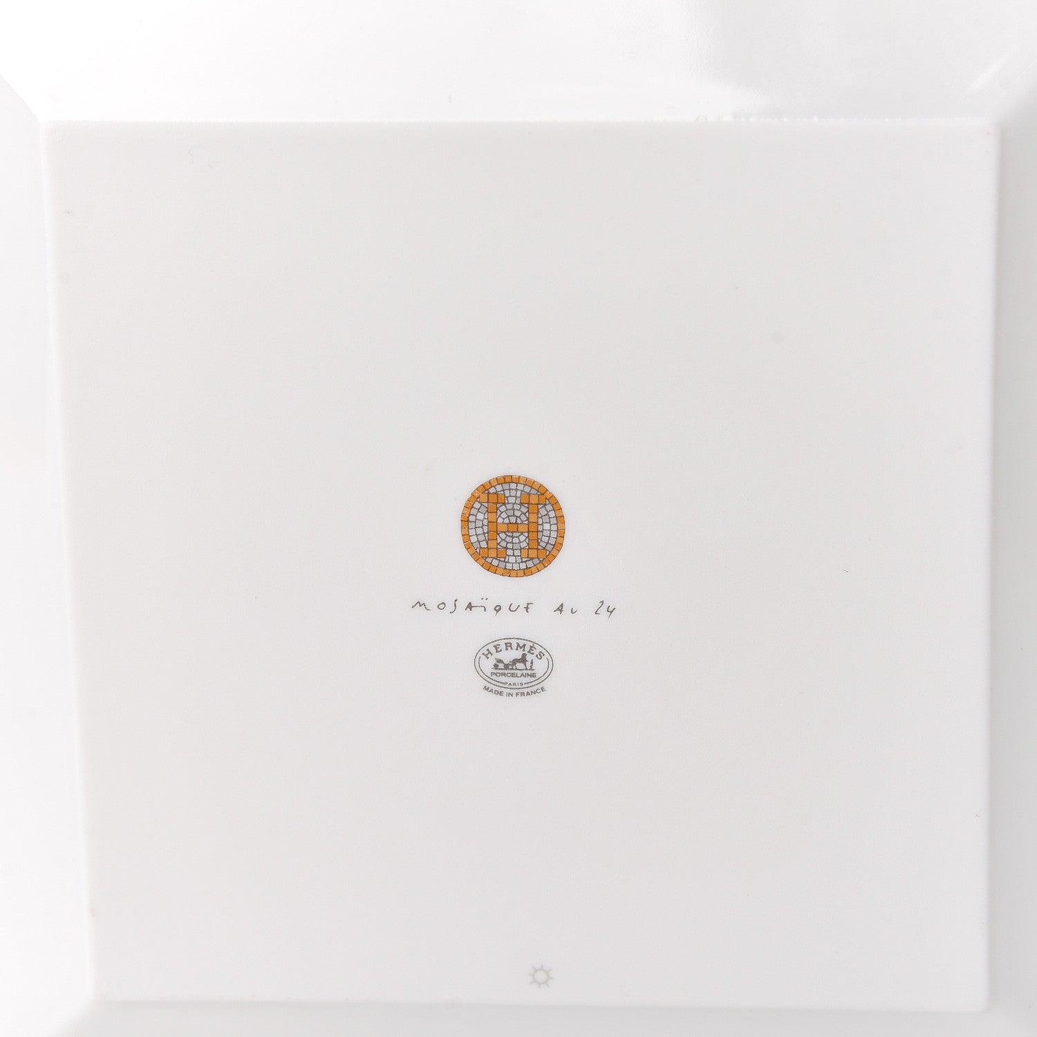 Hermes Porcelain Mosaique au 24 Square Plate 7 of 8