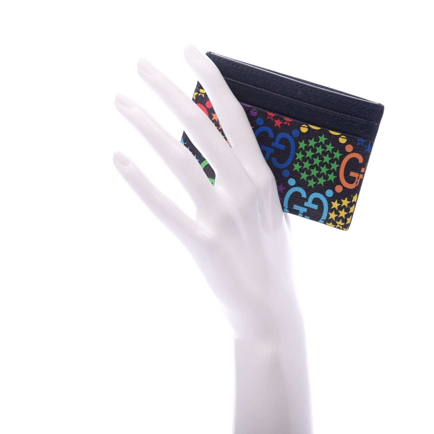 Gucci GG Supreme Monogram Psychedelic Card Holder Black 2 of 7