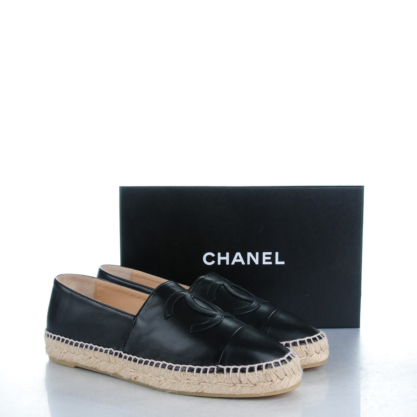 Lambskin CC Espadrilles 41 Black