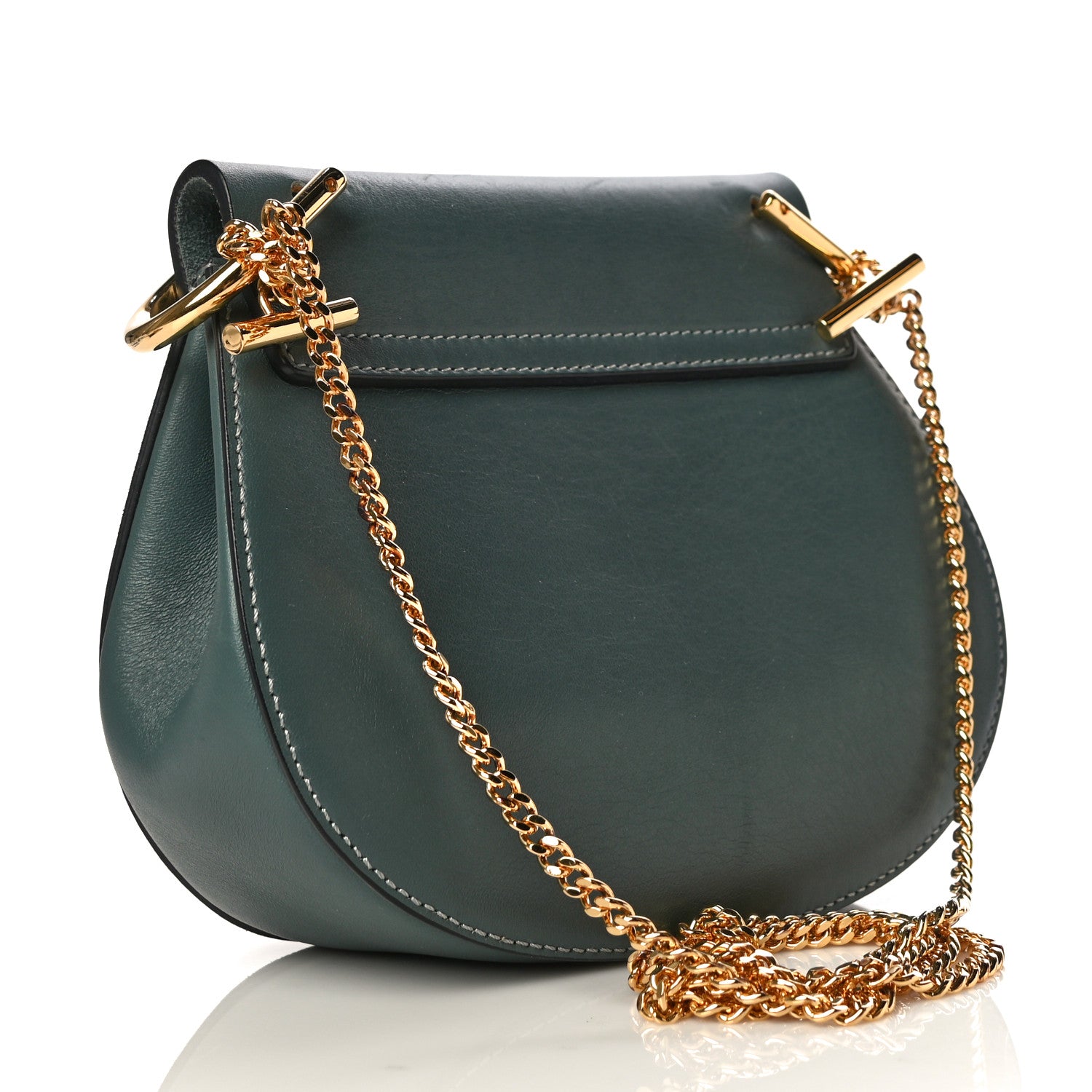 Chloe Suede Smooth Calfskin Drew Shoulder Bag Cloudy Blue 3 of 16