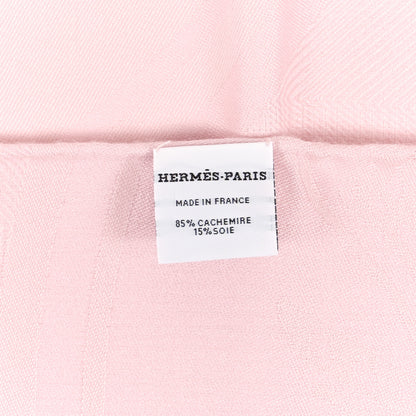 Hermes Cashmere Silk New Libris Stole Rose Petale 3 of 3