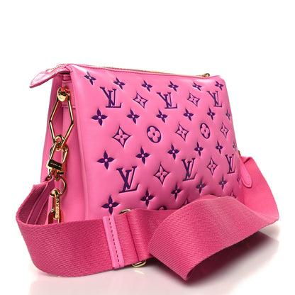 Louis Vuitton Lambskin Embossed Monogram Vuittamins Coussin PM Rose Violet 3 of 12