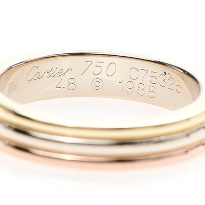 Cartier 18K Pink White Yellow Gold 3.5mm Vendome Louis Cartier Wedding Band Ring 48 4.5 4 of 5