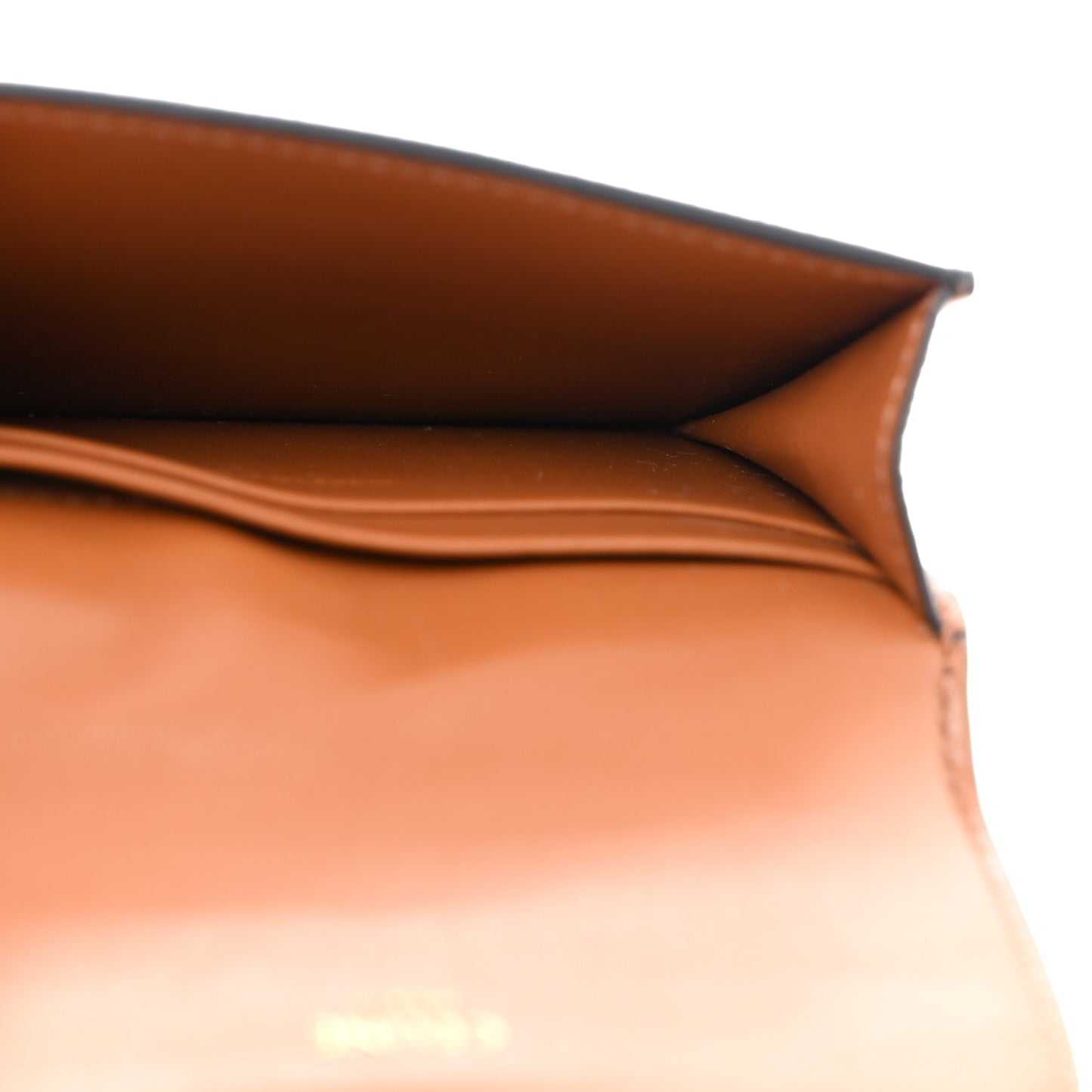 Triomphe Canvas Calfskin Flap Card Holder Tan