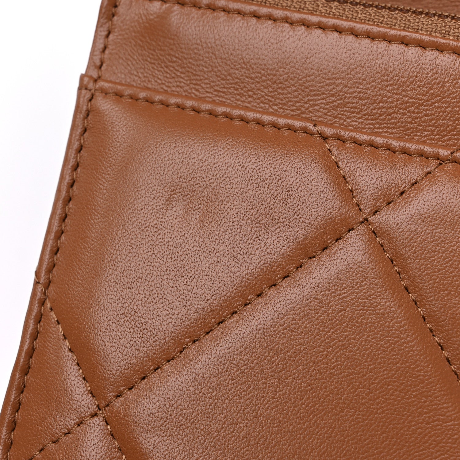 Chanel Lambskin Quilted Chanel 19 Wallet On Chain WOC Brown 12 of 13